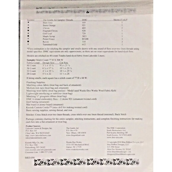 Blue Ribbon Designs Cross Stitch Pattern ~ Halloween With a "Y" - New & Sealed! - Picture 4 of 5